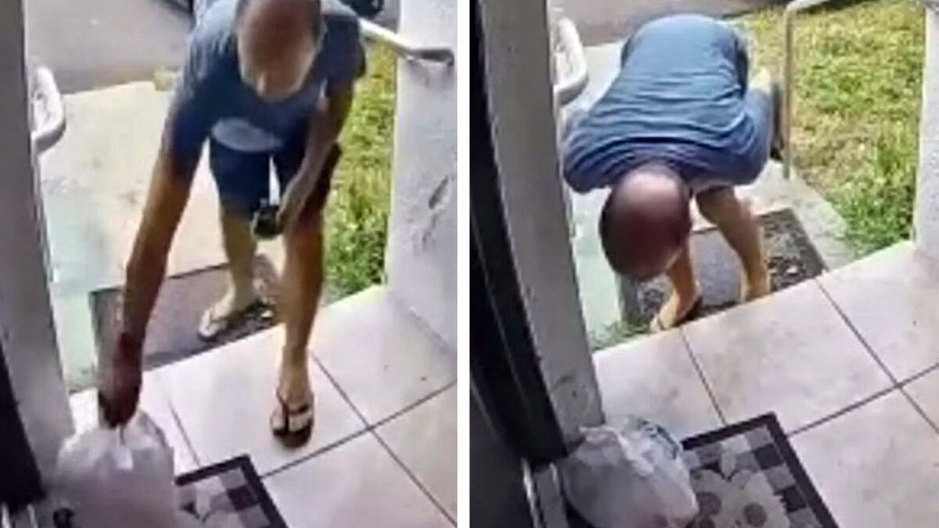 Cum s-a răzbunat livratorul din imagine, pentru că a primit un bacșiș "prea mic" pentru mâncarea comandată. Camerele de supraveghere au surprins momentul