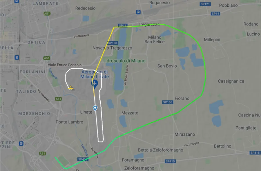 Traseul parcurs de aeronava Pilatus PC-12, pilotată de multimiliardarul Dan Petrescu