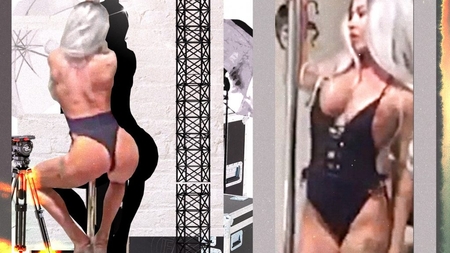 Fosta asistentă TV dansează erotic la bara montată în apartament!