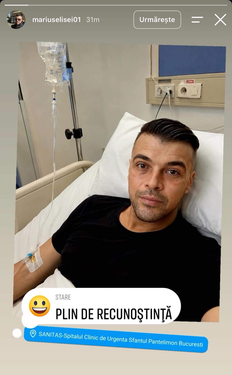 Marius Elisei a ajuns la spital/ sursa foto: social media