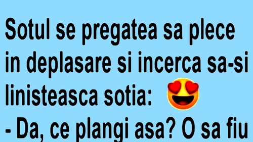 BANC | Soțul se pregătea să plece în deplasare