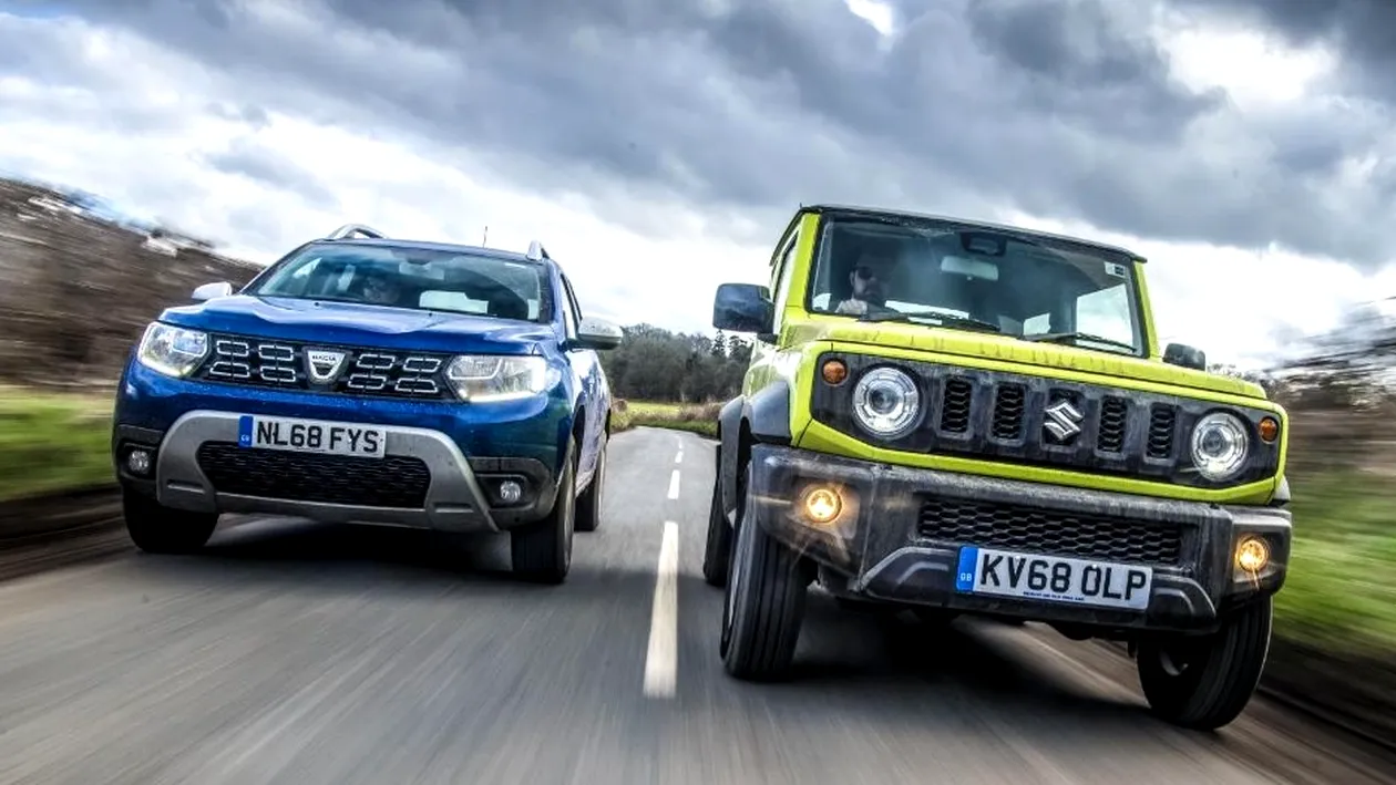 Dacia Duster cu Suzuki Jimny, comparate de Top Gear! Cine a câștigat “duelul”