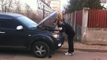 Unde e Keo cand ai nevoie de el? Andreea Balan a fost nevoita sa apeleze la un necunoscut: masina ei nu mai voia sa porneasca!