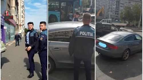 Un bucureștean i-a luat la întrebări pe doi polițiști care au parcat neregulamentar. Imaginile au devenit virale | VIDEO