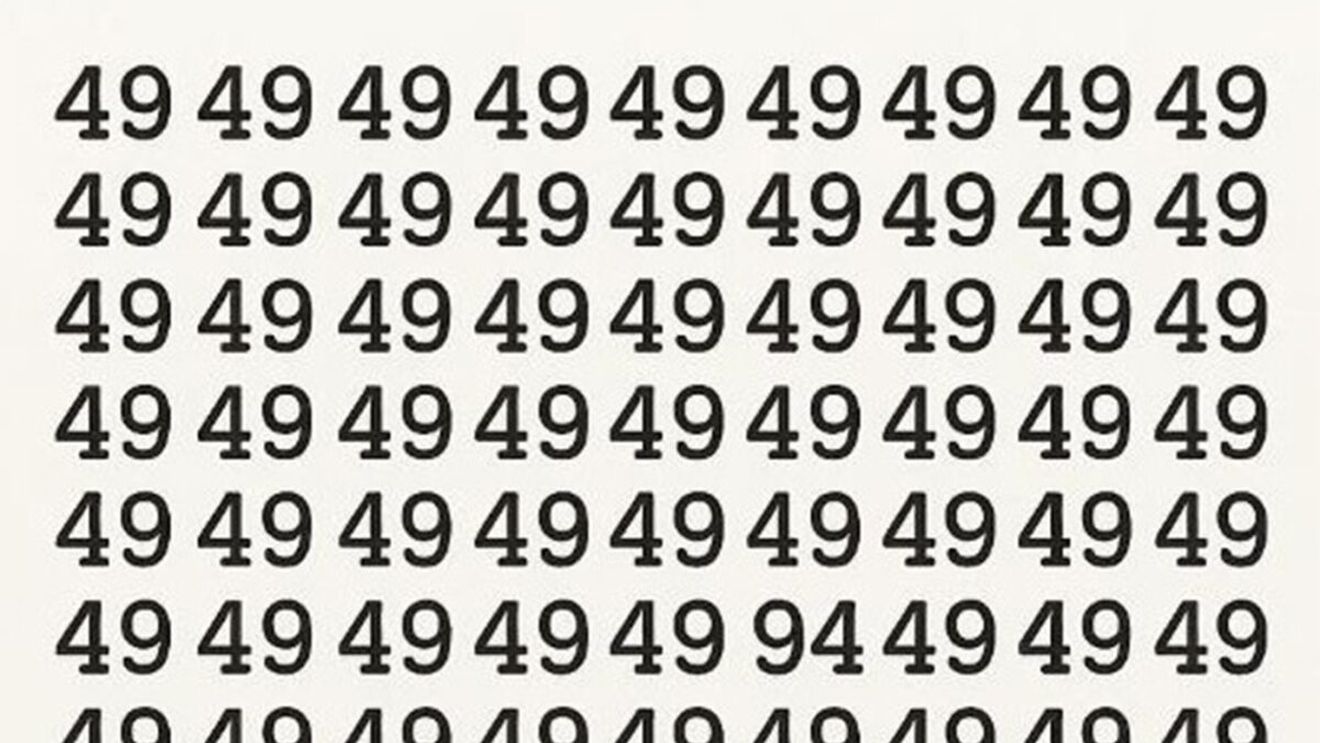 Test de inteligență | Depistați singurul număr diferit de 49! Geniile reușesc în maximum 19 secunde