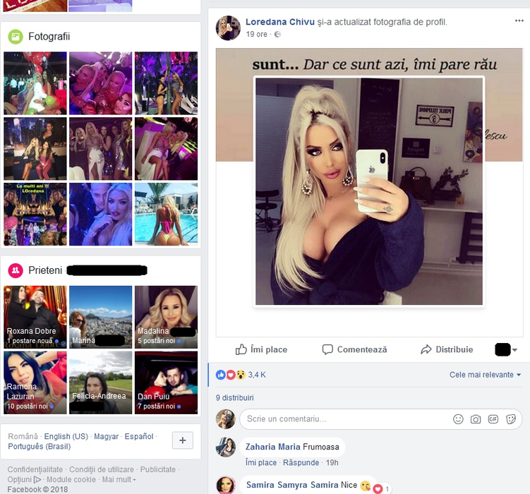Ce a postat Loredana Chivu pe Facebook înainte să încerce să se sinucidă: „Azi nu mai sunt”