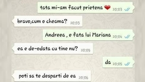 BANC | "Tată, mi-am făcut prietenă. Andreea, fata lui Mariana!" "Desparte-te de ea!"