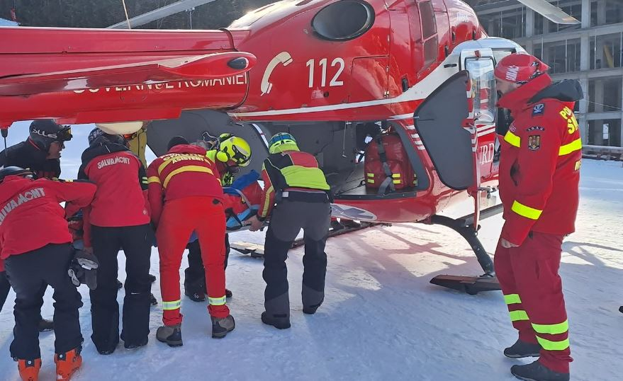 Grav accident pe pârtia Sorica din Azuga/ sursă foto: Salvamont Prahova