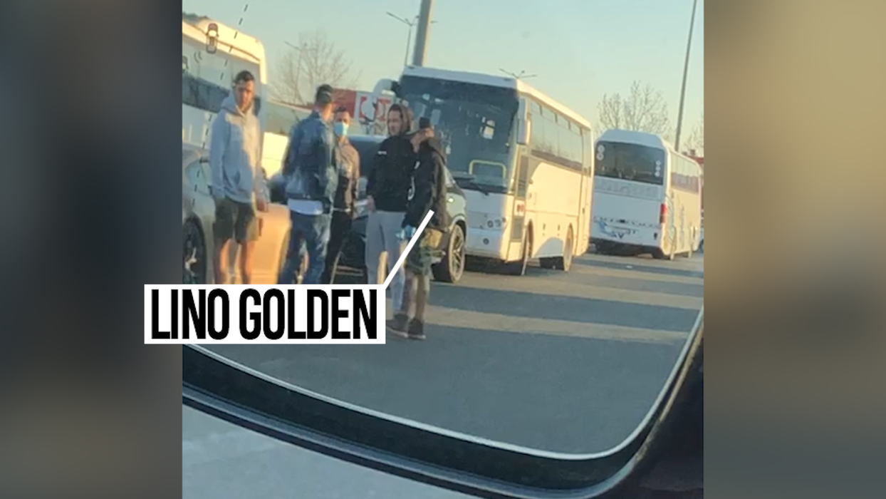 Lino Golden s-a întâlnit cu băieții în parcarea unui mall