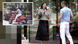 Vladimir Drăghia și soția Alice s-au certat în buricul Capitalei! Și-a luat scuterul și a plecat! Nici nu s-a uitat la ea!