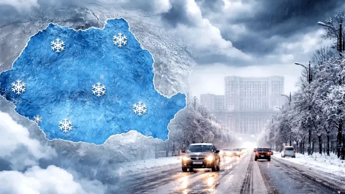 România, lovită de un nou ciclon mediteraneean. Zăpadă de 15 cm în Capitală!