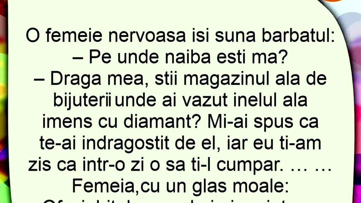 Bancul sfârșitului de săptămână | O femeie nervoasă își sună bărbatul
