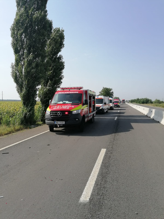Accident grav în Giurgiu. Elicopterul SMURD a preluat doi răniți