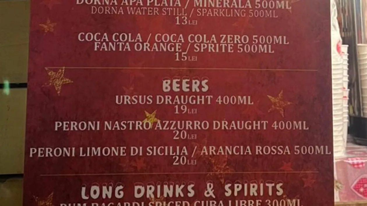 Cât costă o bere la draft, la Târgul de Crăciun din Piața Constituției. Bucureștenii au crezut că este o eroare