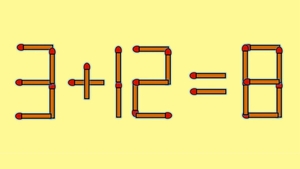 Test de inteligență | Mutați un singur chibrit pentru a corecta 3 + 12 = 8