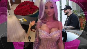 Iubita bombă sexy a ”leșinat” când a deschis! Dani Leș lovește din nou: cinci oameni au făcut show la ușa ei!