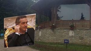 Fiica lui Gigi Becali s-a rugat azi la mormântul lui Arsenie Boca. Ținuta sa interzisă a atras toate privirile