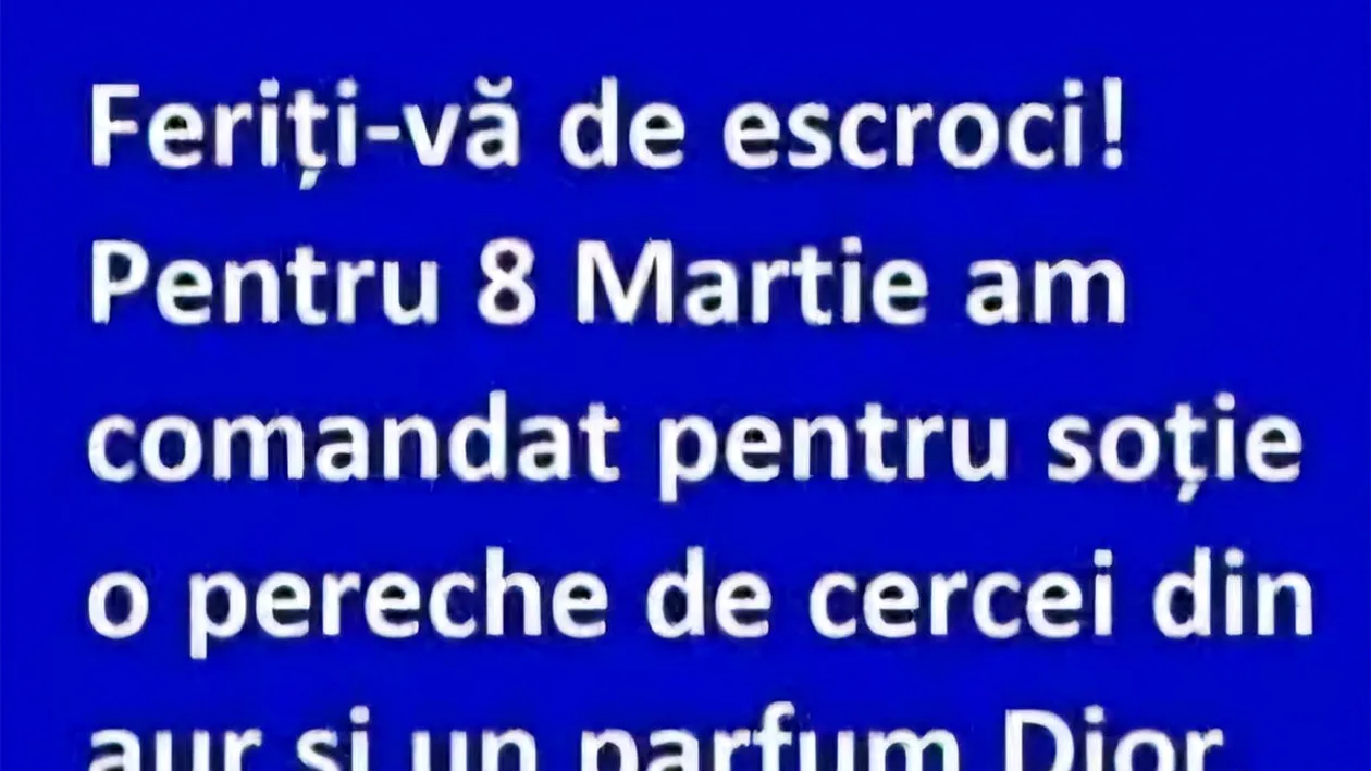 Bancul de weekend | Escrocherie de 8 Martie