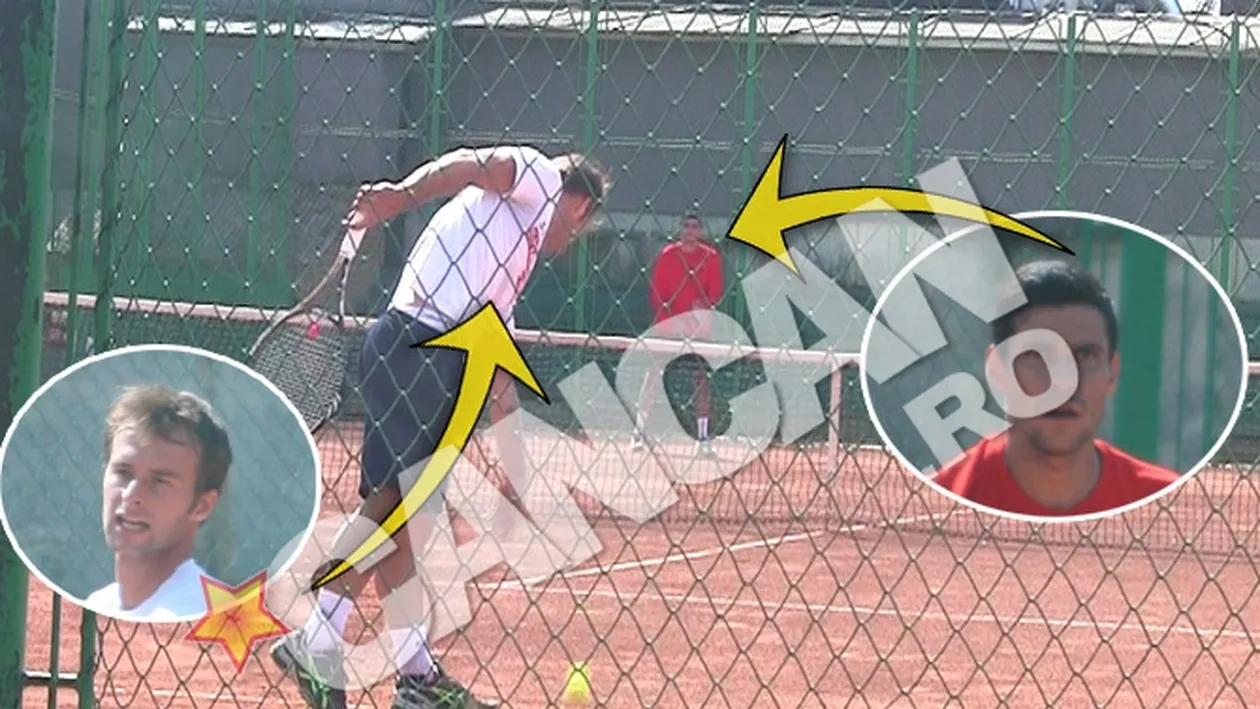 Hanescu si Ungur prefera sa joace sub privirile fotbalistilor. Mediesenii i-au urmarit la lucru pe dezertorii din Cupa Davis