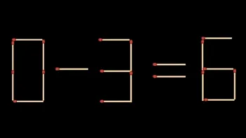 TEST IQ | 0 – 3 = 6 este greșit. Mutați un singur chibrit și corectați egalitatea