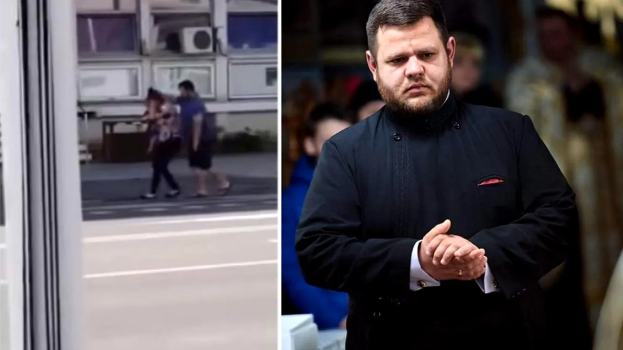 Preotul care și-a agresat soția pe stradă în Bacău, probleme cu legea. A avut scandal cu Poliția Română