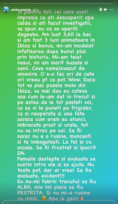Adelina Pestrițu “a contraatacat” în războiul cu Iulia Albu: “Nu te-ai potolit când ți-ai luat palmele în culise”. Ce dezvăluiri a mai făcut despre celebrul critic de modă
