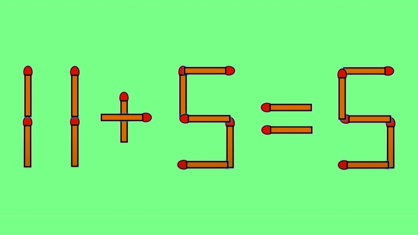 Test IQ exclusiv pentru genii | Corectați 11 + 5 = 5, mutând un singur chibrit