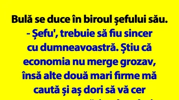 Banc cu Bulă de 1 Mai | Bulă se duce în biroul șefului său