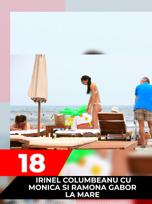 Irinel Columbeanu cu Monica și Ramona Gabor la mare