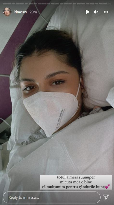 Irina Deaconescu a născut! Sursă foto: Instastory