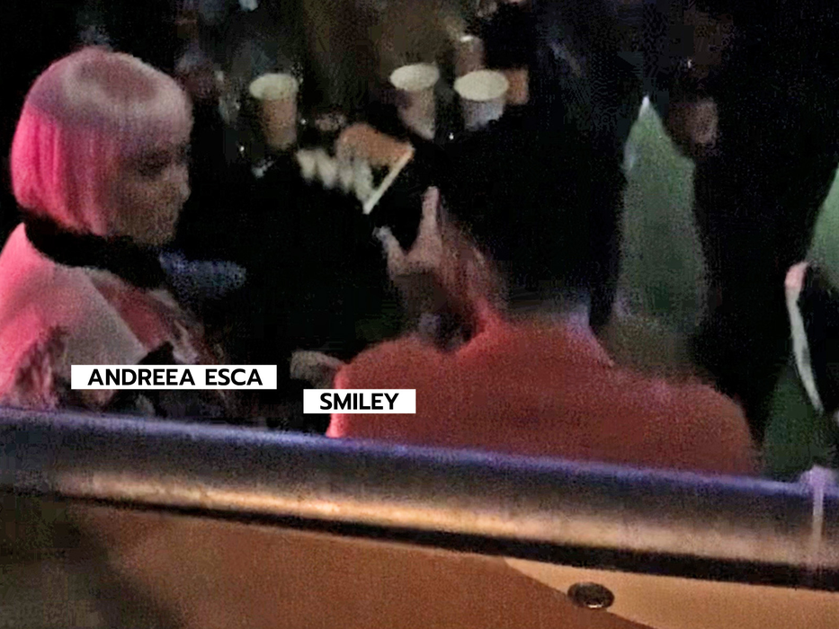 Andreea Esca și Smiley, după reprezentația artistului