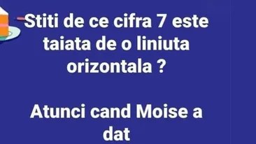 BANCUL ZILEI | De ce cifra 7 este tăiată de o liniuță orizontală
