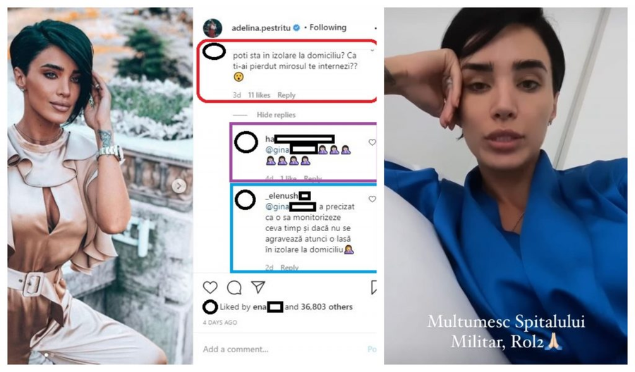 Infectată cu COVID-19, Adelina Pestrițu și-a alarmat apropiații și fanii © Instagram
