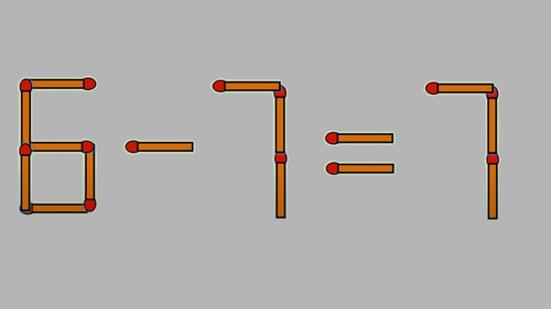 Test de inteligență | Corectați 6-7=7, mutând un singur băț de chibrit