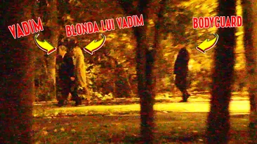 Vadim Tudor, filmat noaptea in parc alaturi de o blonda cu picioare lungi! Bodyguarzii au facut tot posibilul sa nu fie prins!