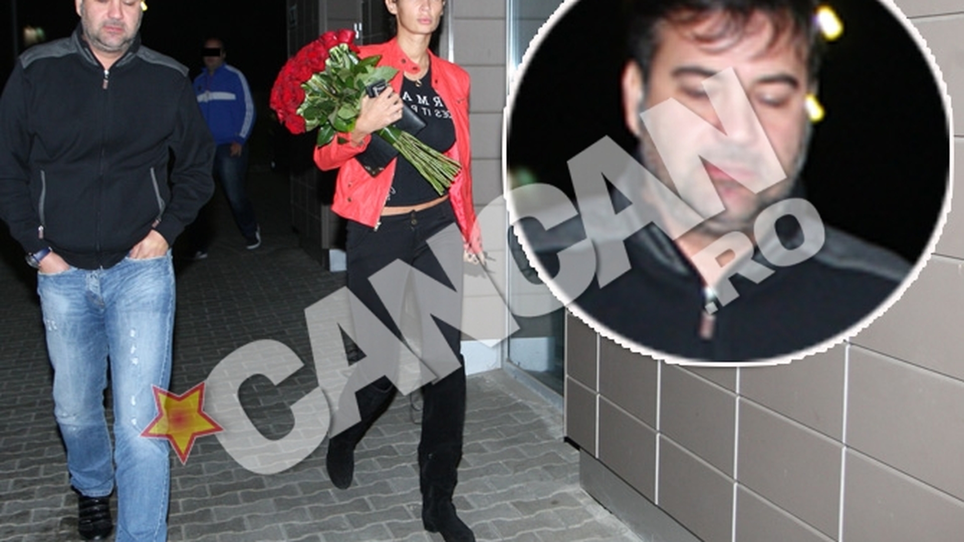 Prima fotografie cu Nicoleta si cu Zsolt impreuna dupa scandalul cu bataia aplicata amantei! Ea a acceptat florile iar el a dus-o acasa la copii!