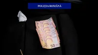 Acțiune în forță a polițiștilor! Trei bărbați, ridicați pentru că au pus în circulație bancnote false de 50 de euro