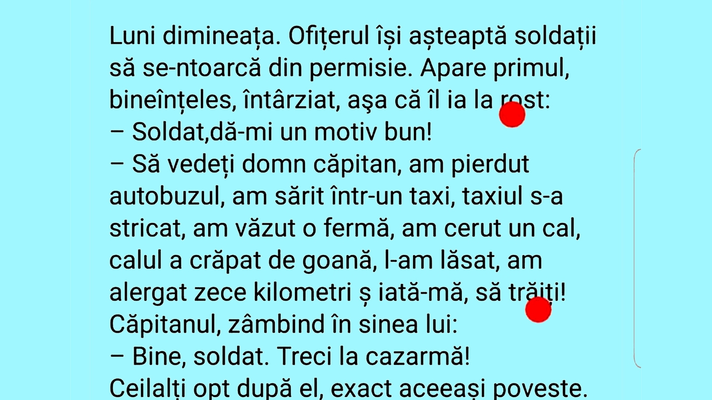 BANC | Ofițerul își așteaptă soldații să se întoarcă din permisie