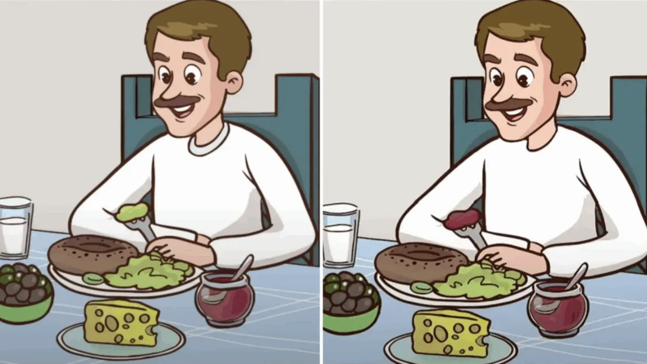 Test IQ pentru genii | Descoperă cele 3 diferențe în doar 8 secunde