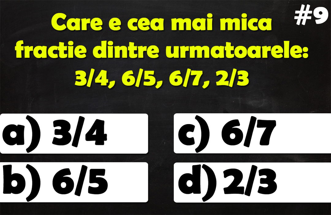 Testul IQ la care doar geniile răspund corect la cel puțin 8 din cele 10 întrebări | Prima: Cât face 90:10(1+2*3)-7?