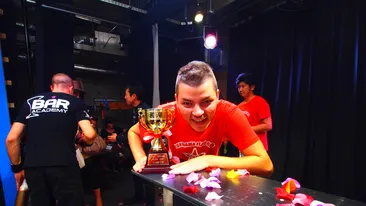 Luca Valentin, cel mai talentat barman din lume! A castigat premul cel mare, de 10.000 de lire!