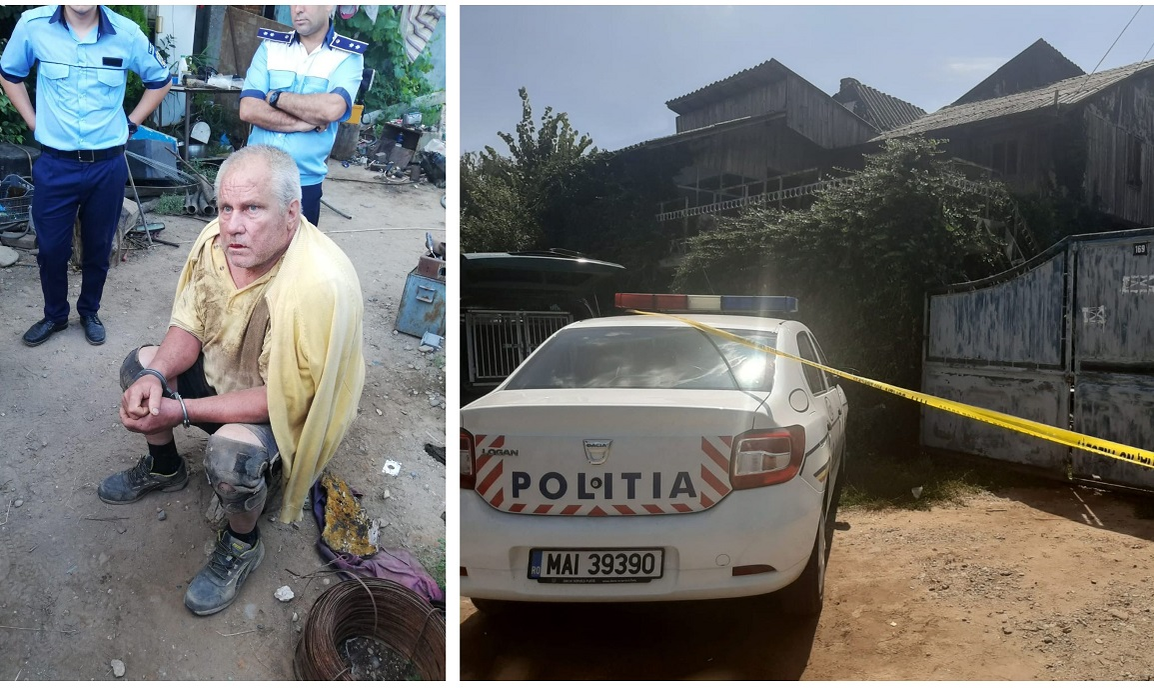 Gheorghe Dincă în momentul descinderii polițiștilor la "Casa groazei"