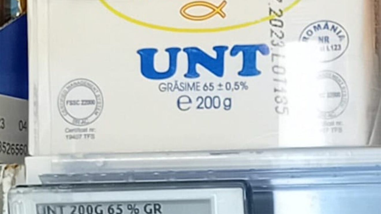 Ce preț are cel mai ieftin unt din România, cu 65% grăsime la 200 grame