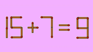 Test IQ exclusiv pentru genii | 15+7=9 este greșit. Pentru a corecta egalitatea, mutați un singur chibrit