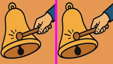 Test de logică | Aceste două clopote par identice, dar nu sunt. Identificați cele 3 diferențe în 23 de secunde!