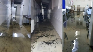 Incredibil. Medic, cercetat disciplinar după ce a postat mai multe imagini cu spitalul inundat. FOTO
