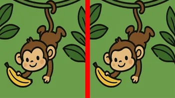 TEST IQ | Câte diferențe sunt între maimuța din stânga și cea din dreapta? Geniile răspund corect în maximum 23 de secunde