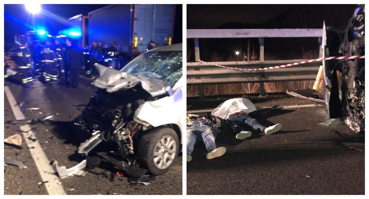 Imagini terifiante de la accidentul cu patru români morți în Italia