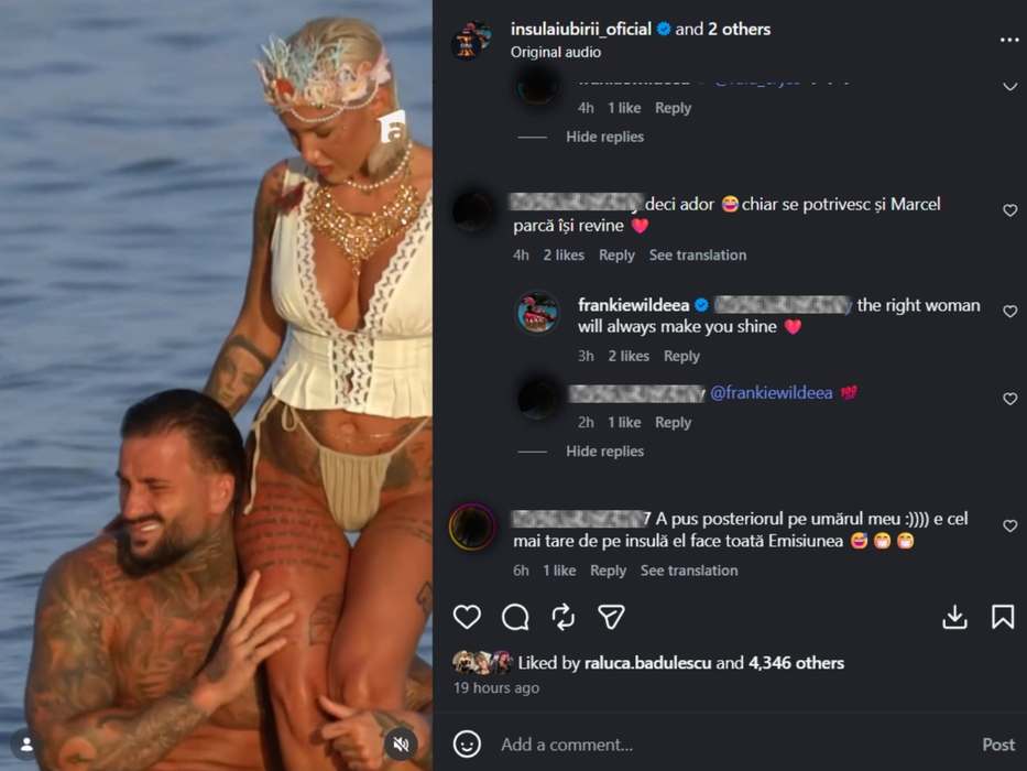 Frankie i-a dat peste nas Arminei după ce fanii „Insula Iubirii” i-au spus că Maluma arată bine lângă ea: „Femeia potrivită mereu…”