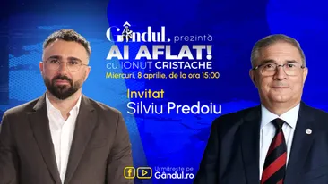 „Ai Aflat! cu Ionuț Cristache” începe miercuri, 8 aprilie, de la ora 15.00, live pe Gândul. Invitat: Silviu Predoiu